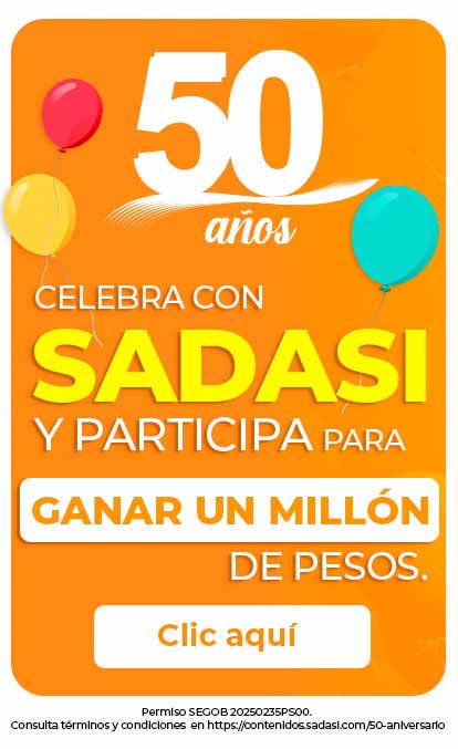Celebra con Sadasi sus 50 años y participa para ganar un millón de pesos